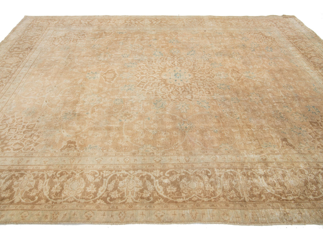 Antique Mashad Wool Rug 9 X 12