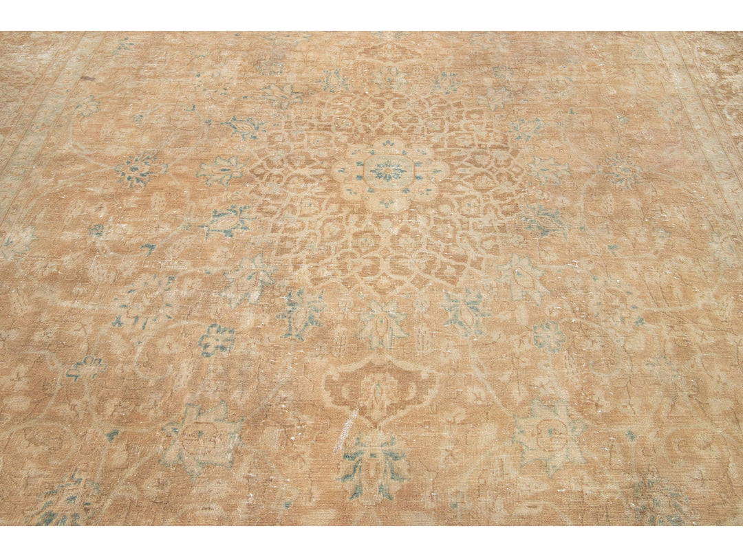 Antique Mashad Wool Rug 9 X 12