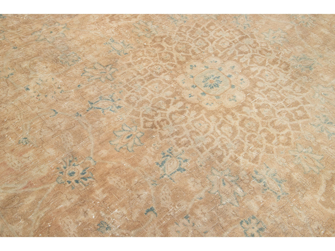 Antique Mashad Wool Rug 9 X 12