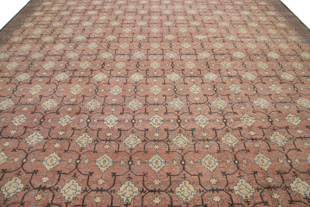 Modern Khotan Wool Rug 12 X 15