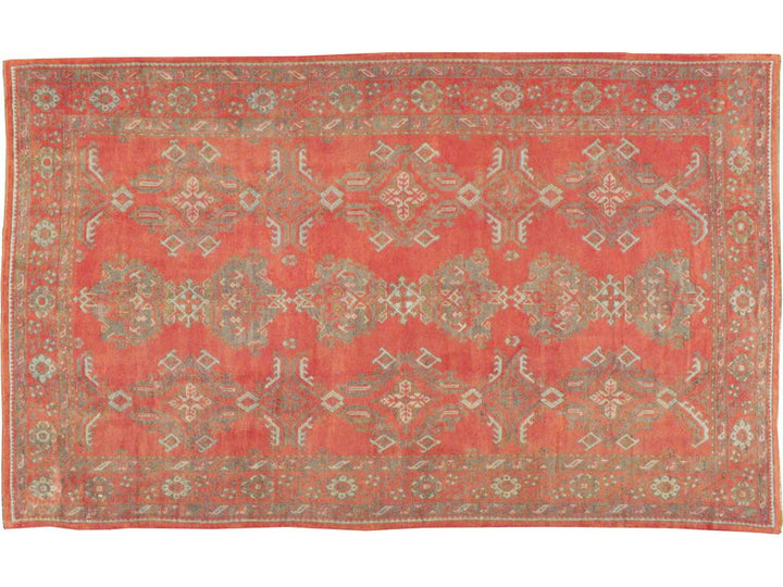 Antique Turkish Oushak Wool Rug 9 X 14
