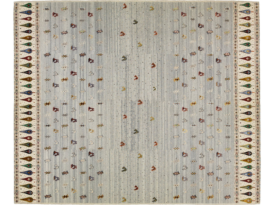 Modern Soumak Wool Rug 12 X 15