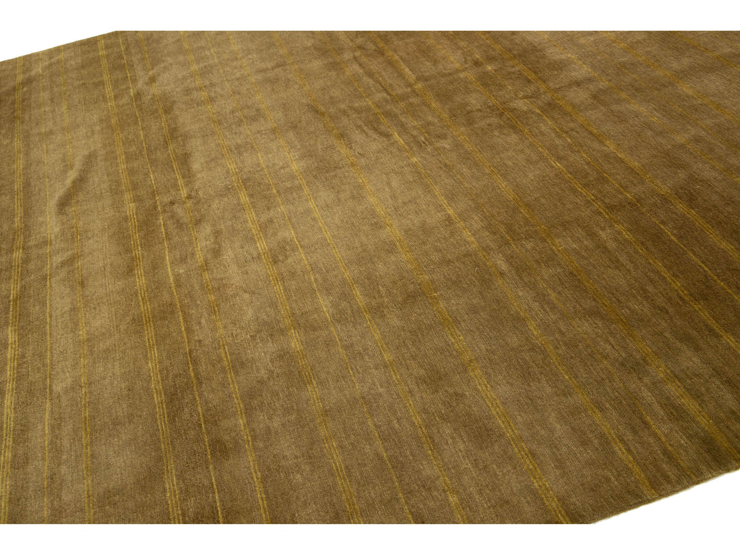 Modern Tibetan Wool and Silk Rug 9 X 9