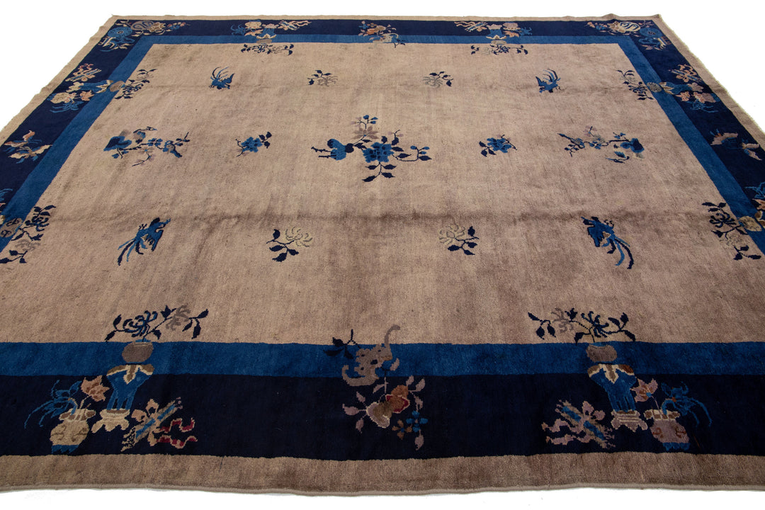 Antique Art Deco Chinese Rug 8 X 10