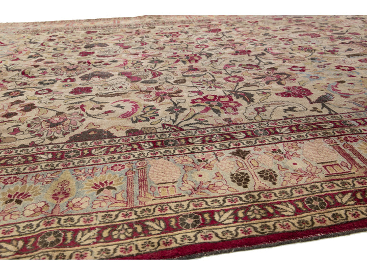 Antique Mashad Wool Rug 10 X 16