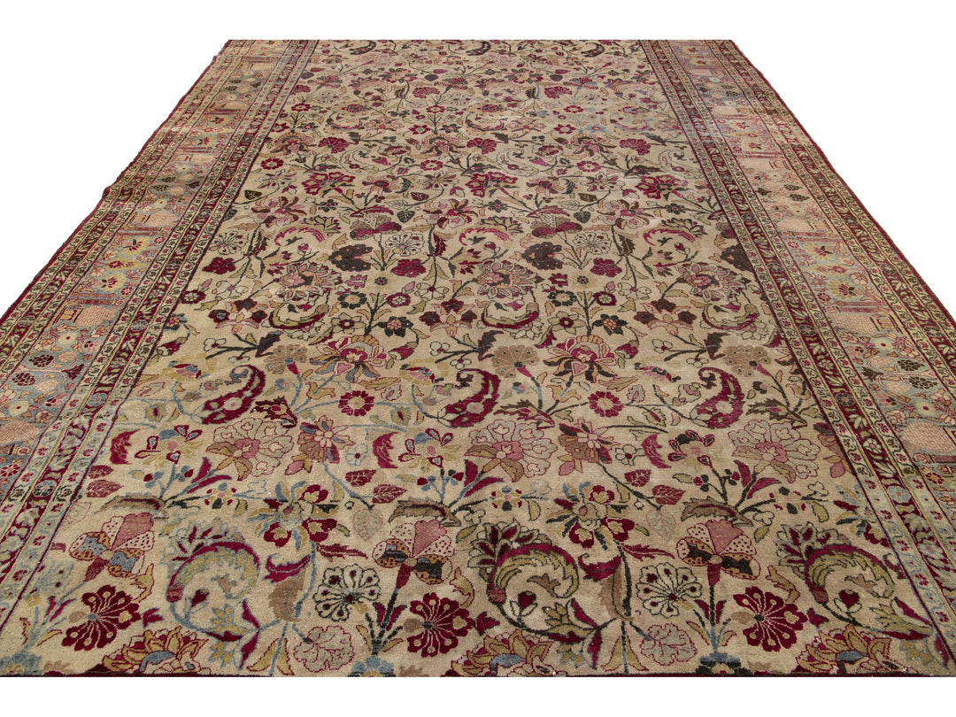Antique Mashad Wool Rug 10 X 16