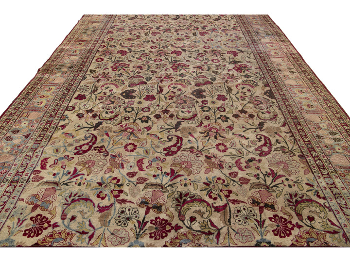 Antique Mashad Wool Rug 10 X 16