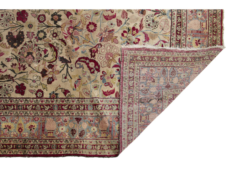 Antique Mashad Wool Rug 10 X 16