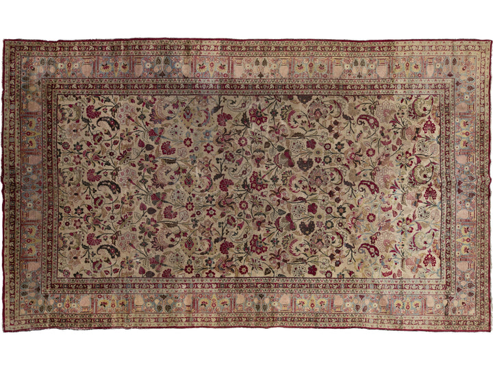 Antique Mashad Wool Rug 10 X 16