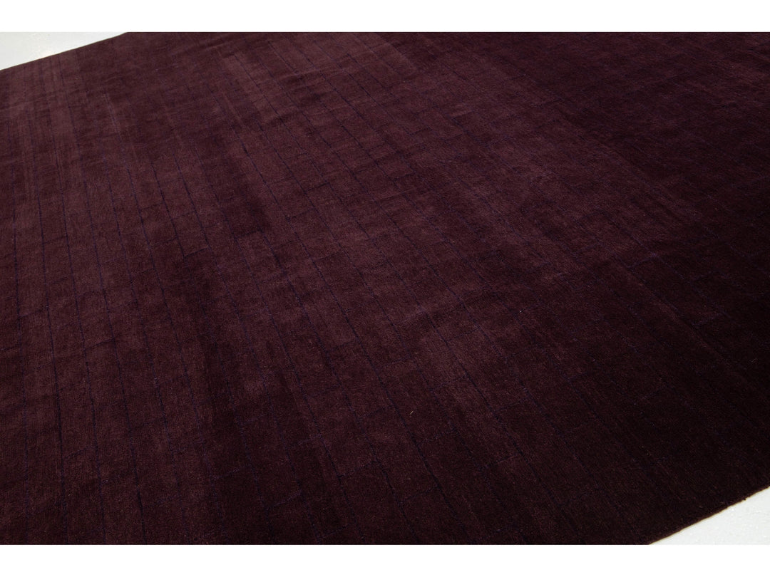 Modern Tibetan Wool and Silk Rug 12 X 12