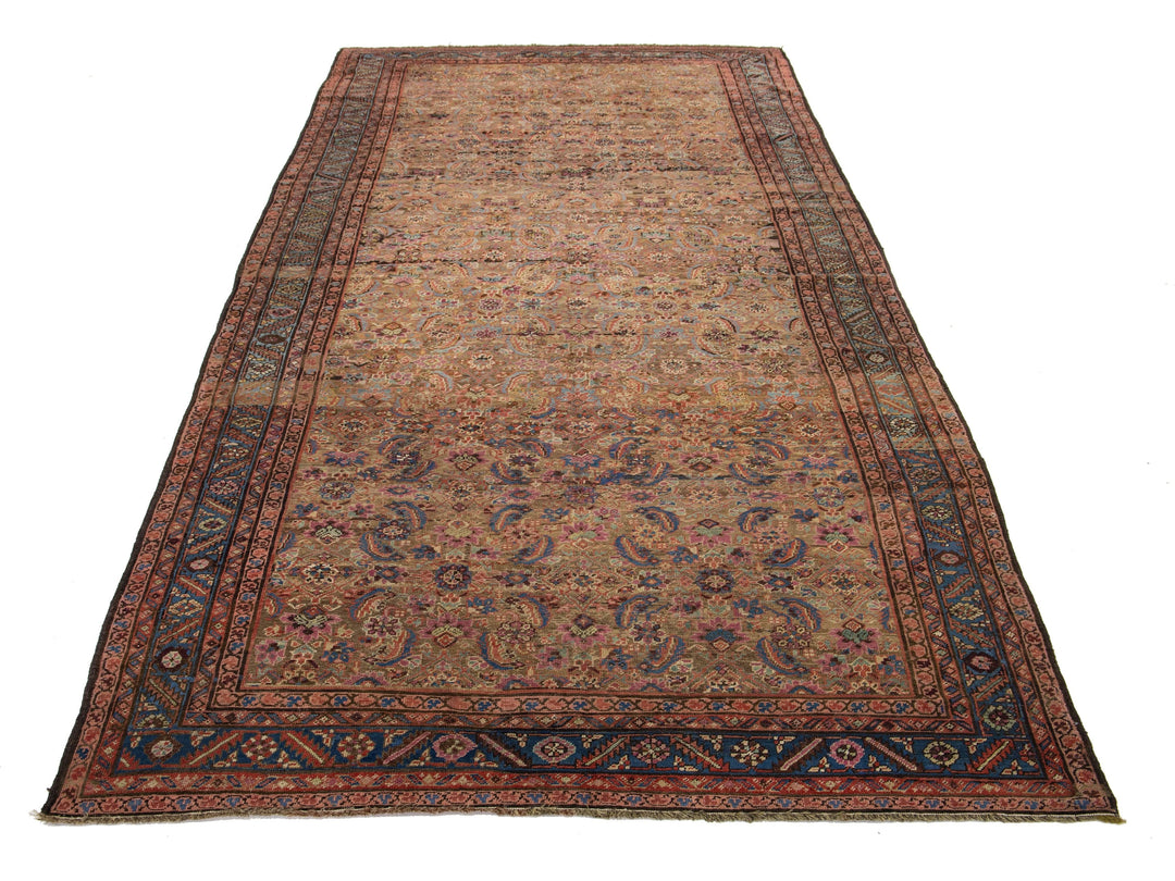Antique Persian Bakshaish Wool Rug 7 X 15
