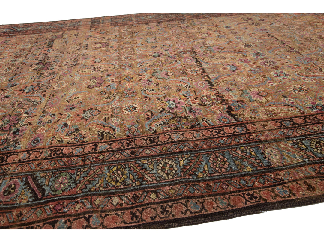 Antique Persian Bakshaish Wool Rug 7 X 15