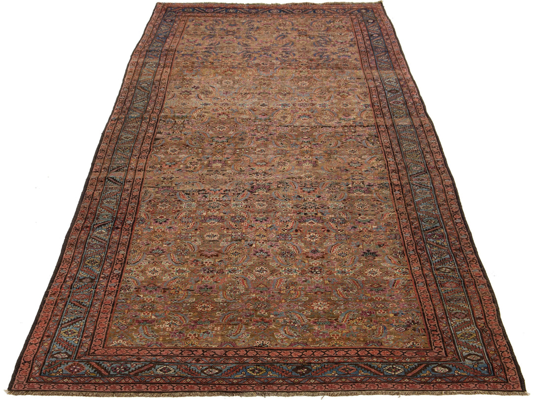 Antique Persian Bakshaish Wool Rug 7 X 15