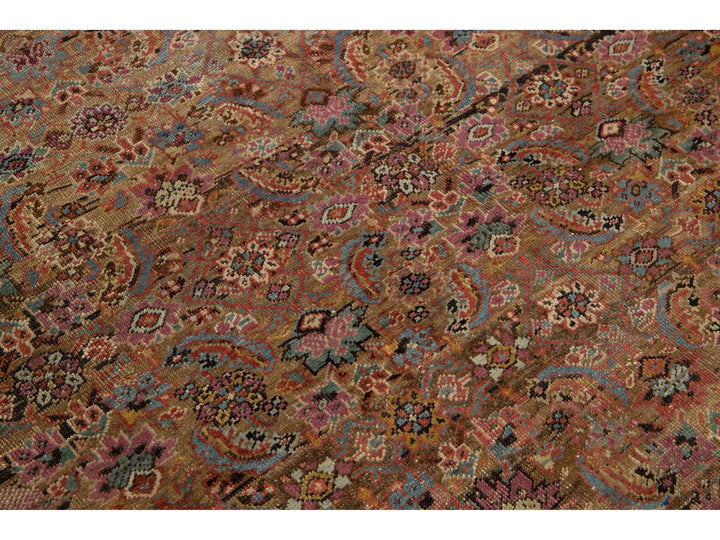 Antique Persian Bakshaish Wool Rug 7 X 15