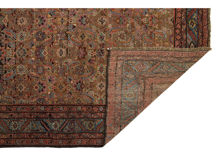 Antique Persian Bakshaish Wool Rug 7 X 15