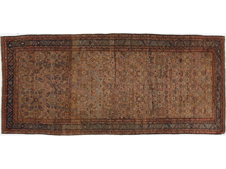 Antique Persian Bakshaish Wool Rug 7 X 15