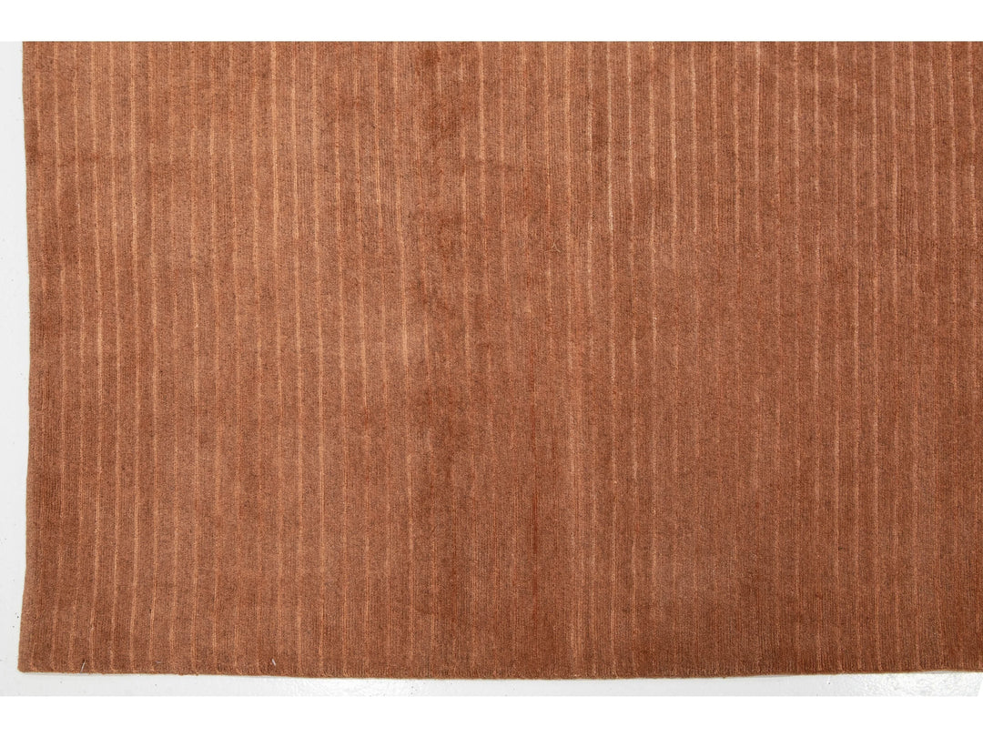 Modern Tibetan Wool and Silk Rug 8 X 8