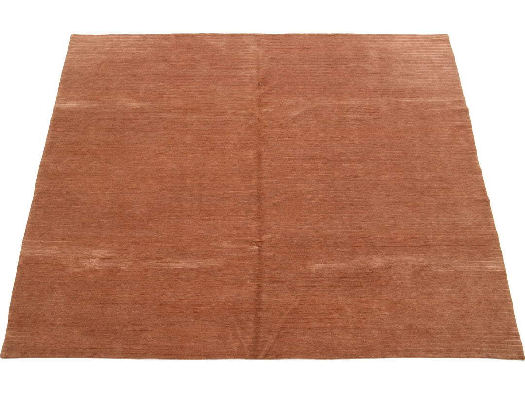 Modern Tibetan Wool and Silk Rug 8 X 8