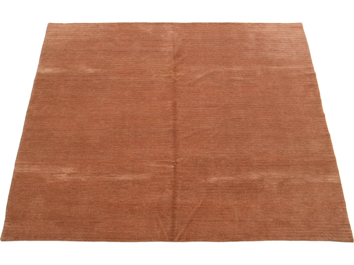 Modern Tibetan Wool and Silk Rug 8 X 8