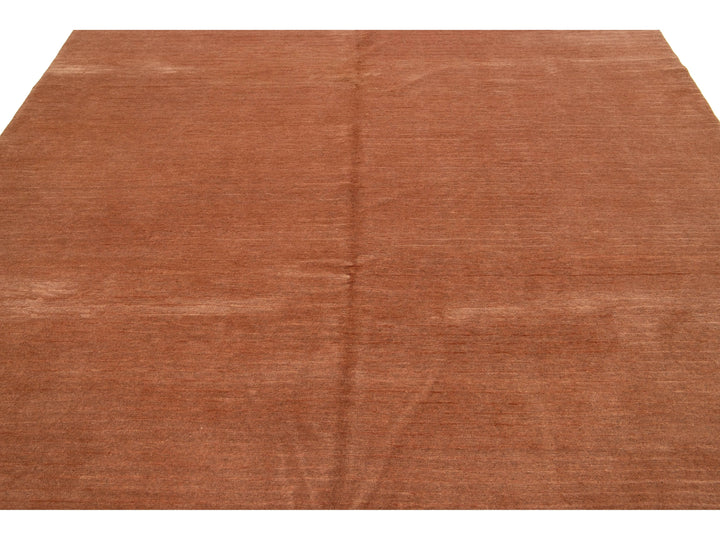 Modern Tibetan Wool and Silk Rug 8 X 8