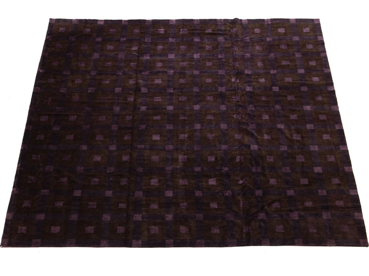 Modern Tibetan Wool and Silk Rug 13 X 13