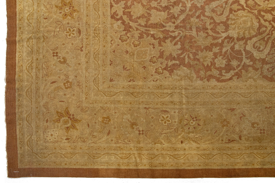 Antique Persian Amritsar Wool Rug 12 X 15