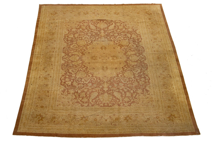 Antique Persian Amritsar Wool Rug 12 X 15
