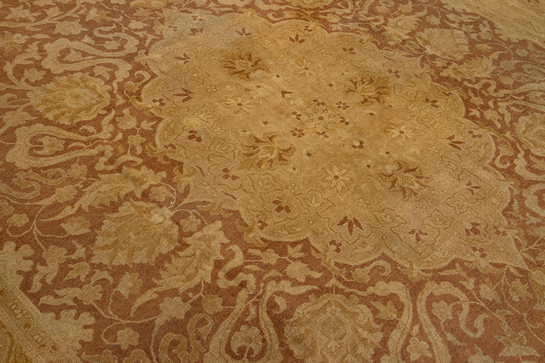 Antique Persian Amritsar Wool Rug 12 X 15