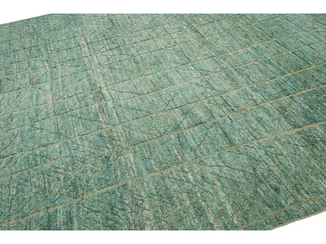 Contemporary Moroccan Wool Rug 9 X 11