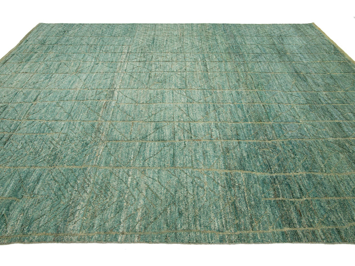 Contemporary Moroccan Wool Rug 9 X 11