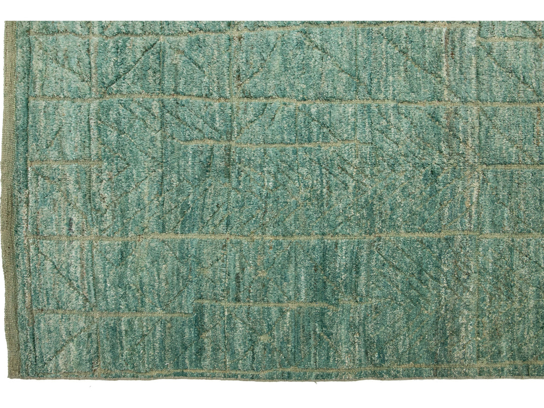 Contemporary Moroccan Wool Rug 9 X 11