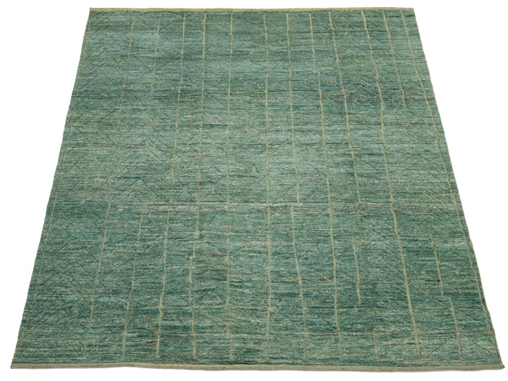 Contemporary Moroccan Wool Rug 9 X 11