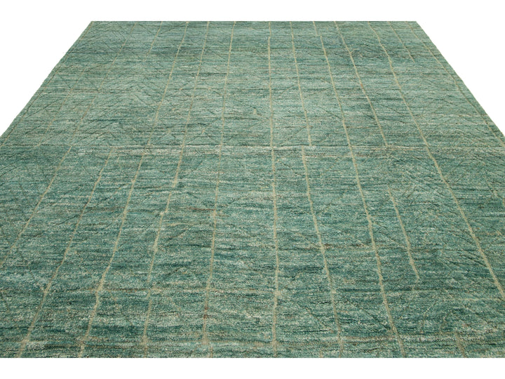 Contemporary Moroccan Wool Rug 9 X 11