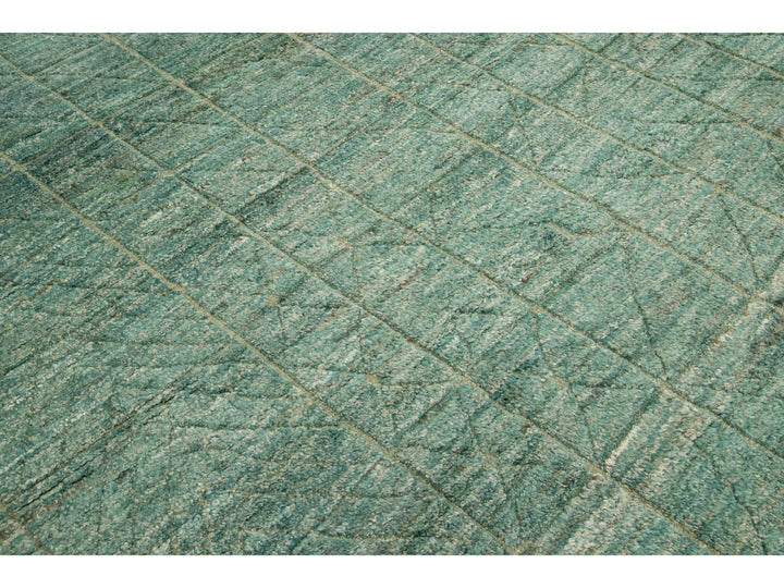 Contemporary Moroccan Wool Rug 9 X 11