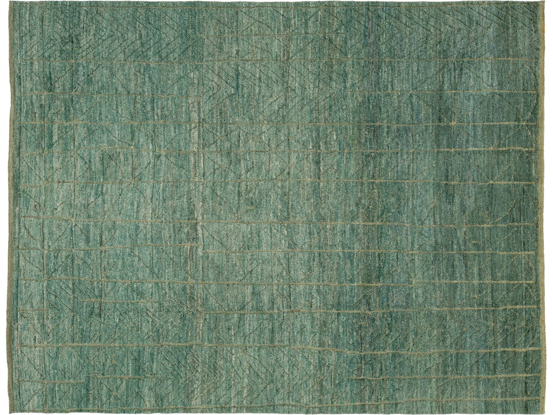Contemporary Moroccan Wool Rug 9 X 11