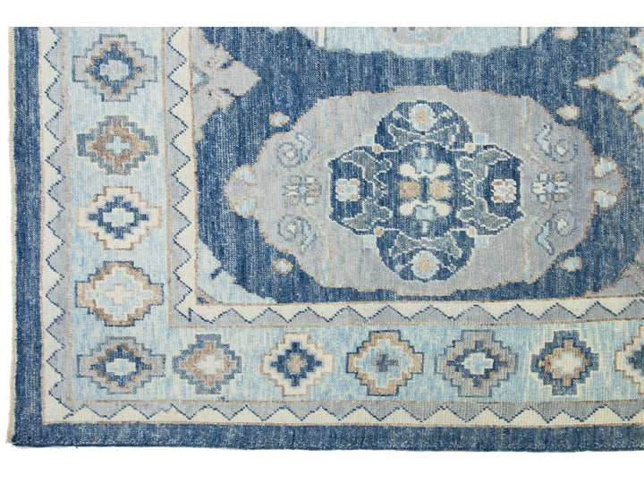 Modern Oushak Wool Rug 9 X 13