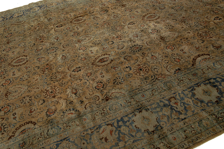 Antique Mashad Persian Wool Rug 11 X 13