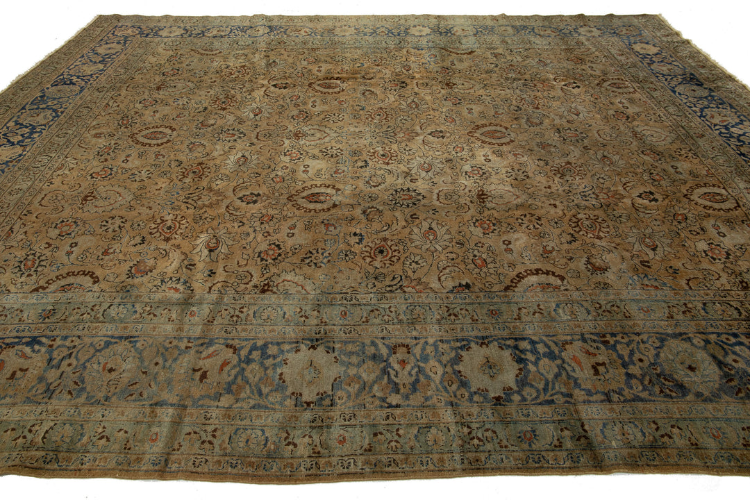 Antique Mashad Persian Wool Rug 11 X 13