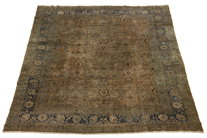 Antique Mashad Persian Wool Rug 11 X 13