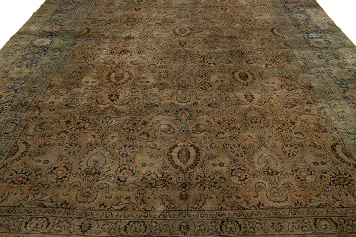 Antique Mashad Persian Wool Rug 11 X 13