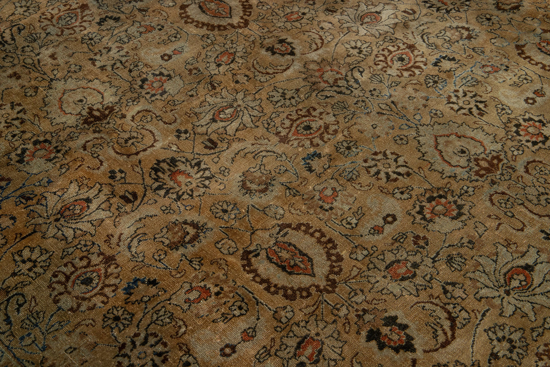 Antique Mashad Persian Wool Rug 11 X 13