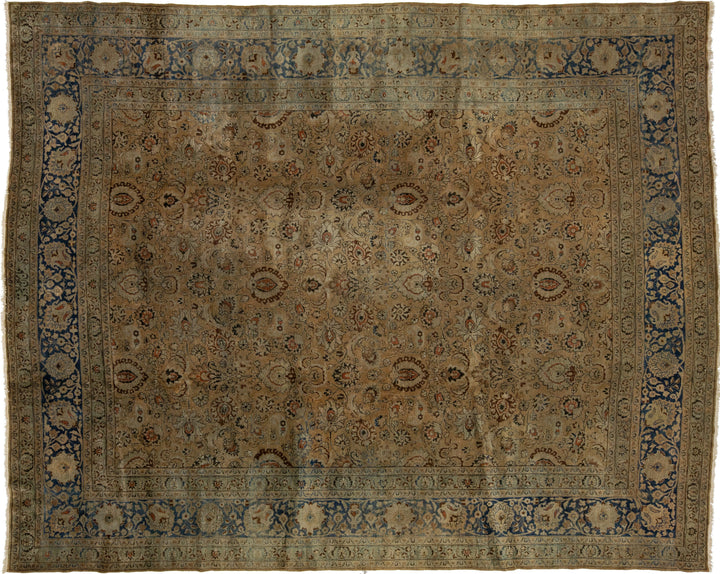 Antique Mashad Persian Wool Rug 11 X 13