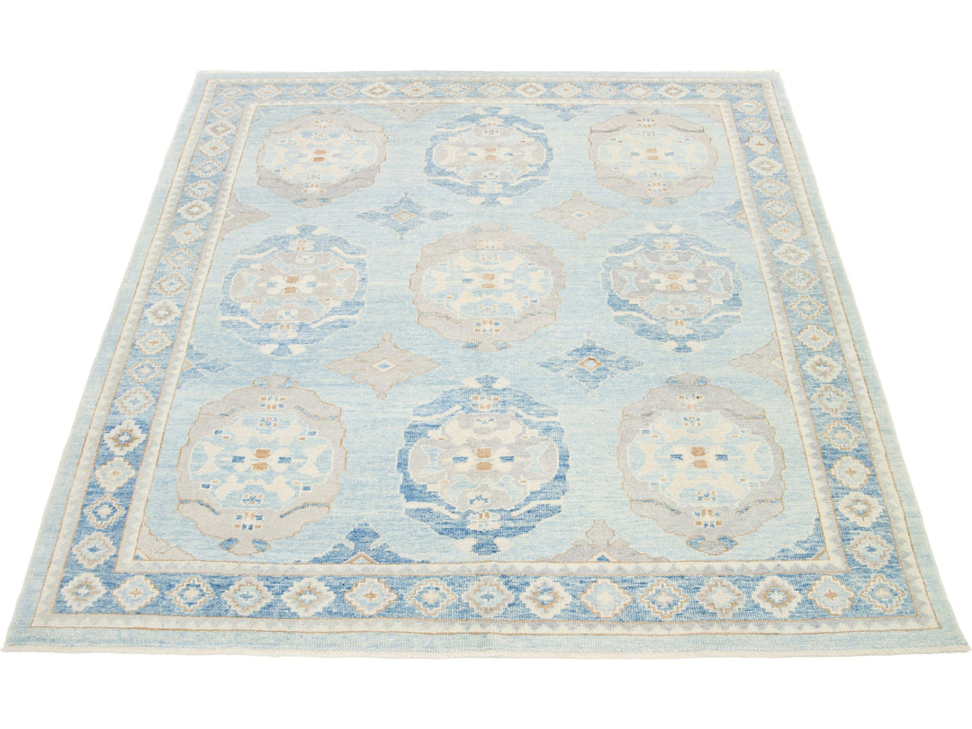 Modern Oushak Wool Rug 8 X 10