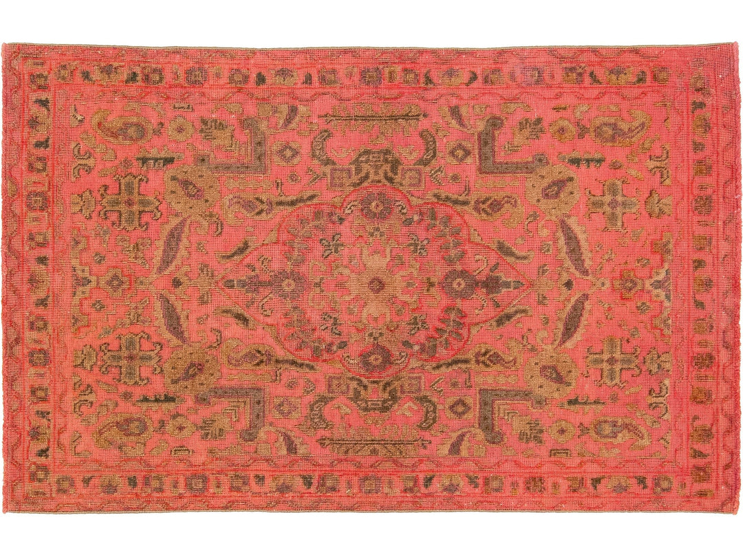 Vintage Overdyed Wool Rug 3 X 5