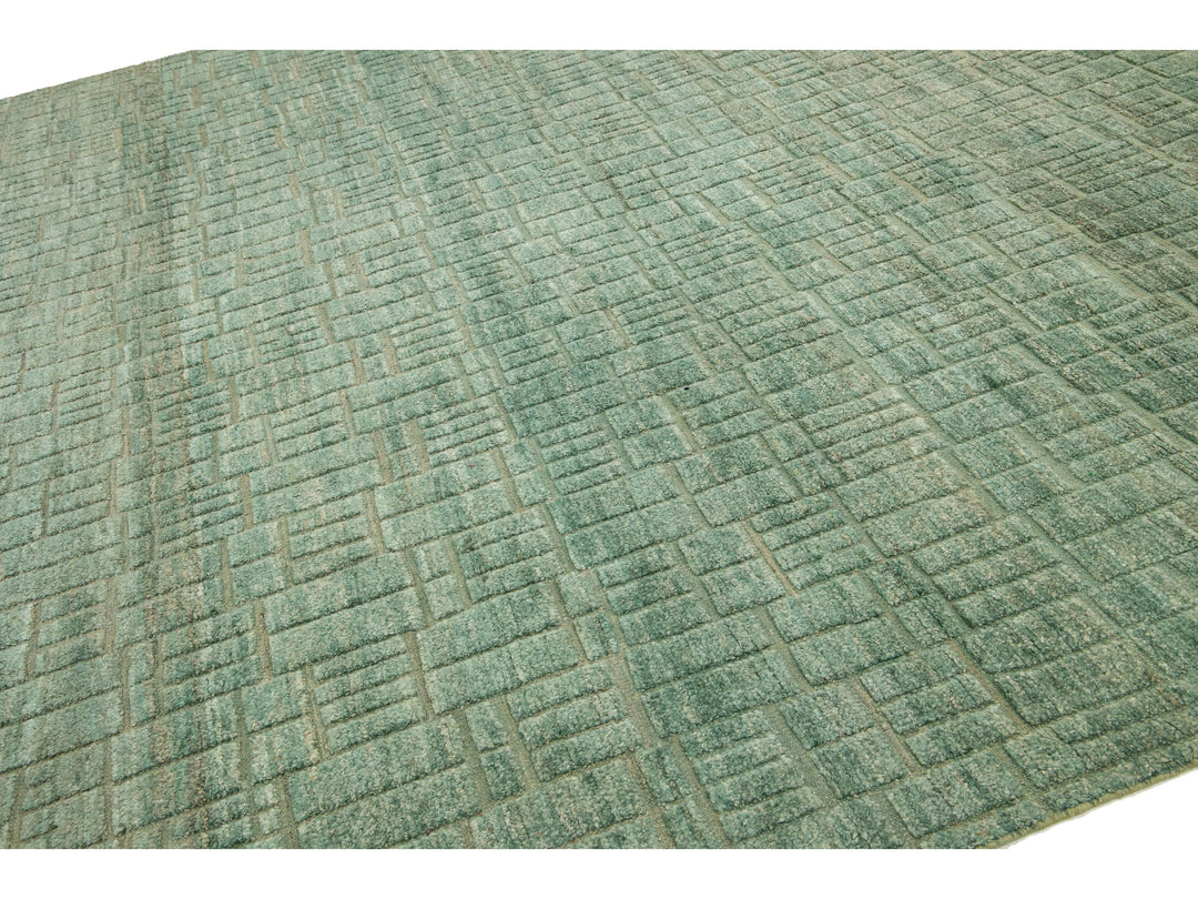 Modern Moroccan Wool Rug 12 X 15