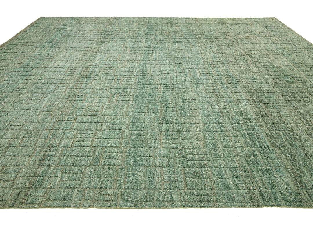 Modern Moroccan Wool Rug 12 X 15
