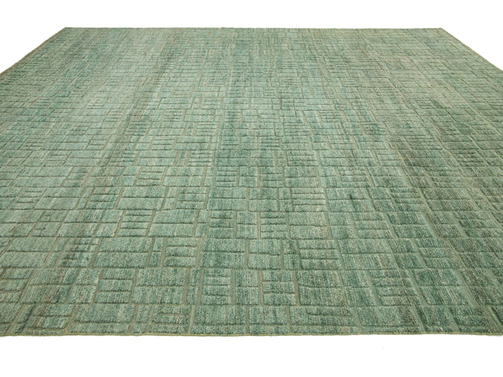 Modern Moroccan Wool Rug 12 X 15
