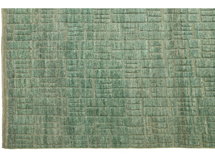 Modern Moroccan Wool Rug 12 X 15