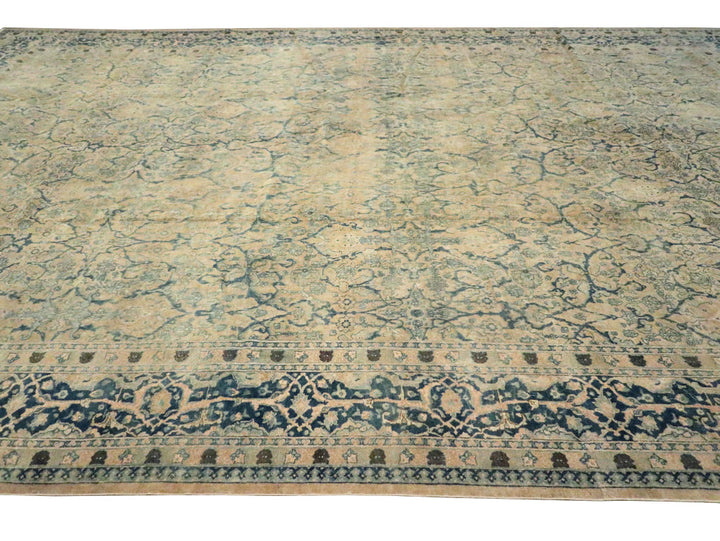 Antique Tabriz Wool Rug 13 x 20