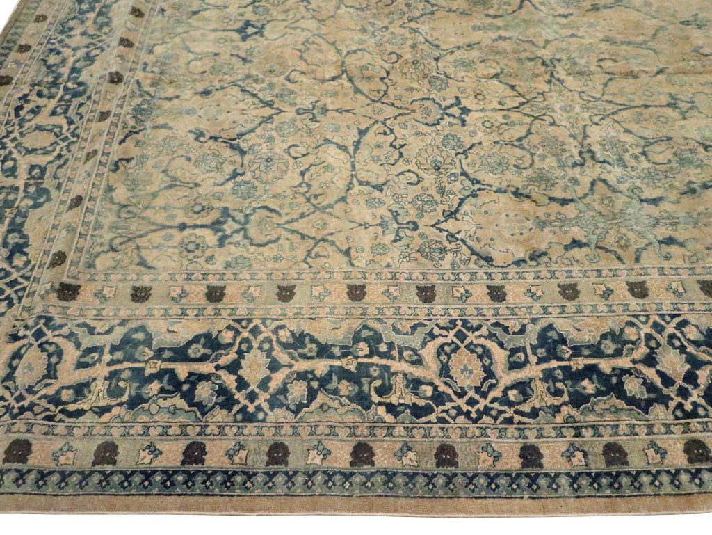 Antique Tabriz Wool Rug 13 x 20